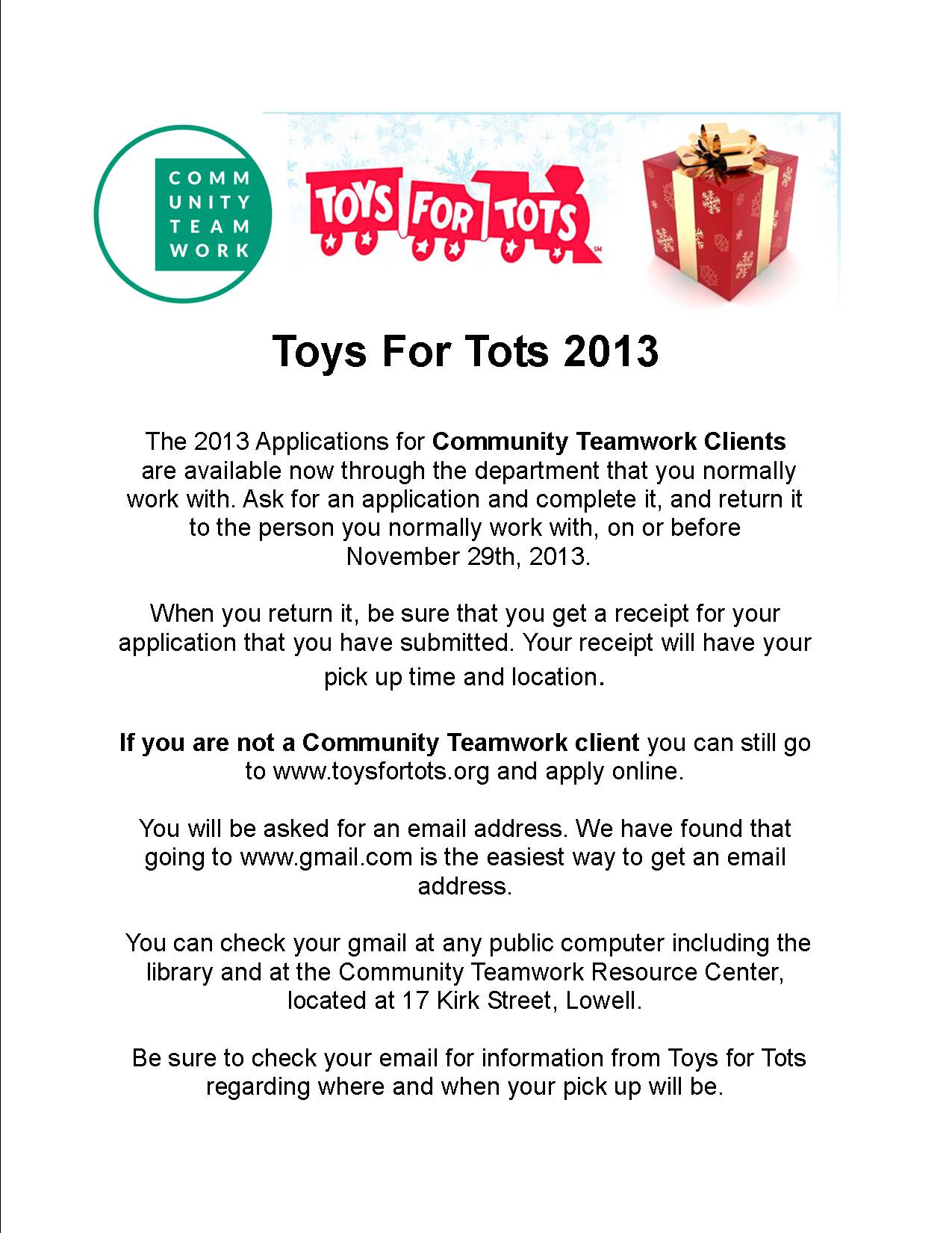 Toys for Tots Community Teamwork