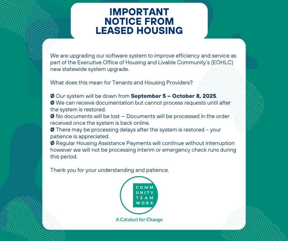 Importantt Announcement from Leased Housing Facebook Post